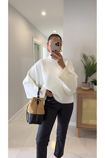 BİRCANÇİL Dlvin Nivra Ecru Batwing Sleeve Knitwear