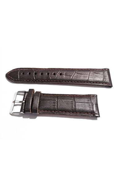 FADO & Genuine Croco Leather Watch Band Compatible with Every Watch 22 mm (296) Brown