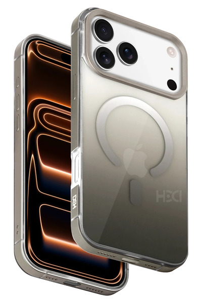 Fuchsia غطاء آبل آيفون 17 برو HBC-395 ألتاي ماج سيف - رمادي تيتاني