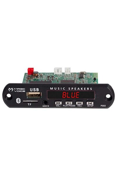 MAGİCVOCE Magicvoice MP5 USB-SD-MMC-Bluetooth 12V-500Ma Kumandalı Çevirici Di...