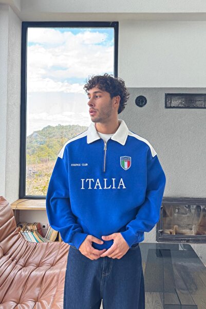 Flaw Wear Світшот з напівзастібкою та італійським вишиванням