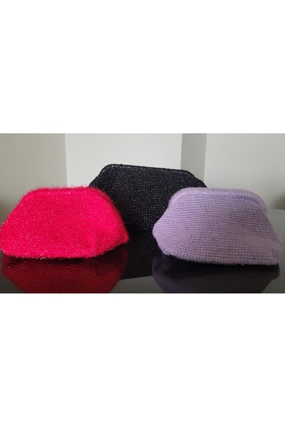 EL İŞİ Cotton Purple 16Cm_10Cm Burslu Bag