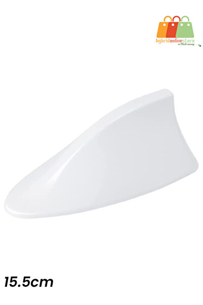 Generic هوائي زعانف القرش للسيارة - تصميم انسيابي لتحسين استقبال الإشارة - أبيض