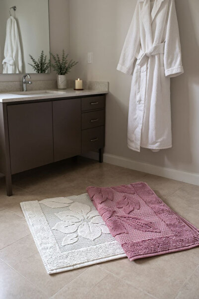 Ercahome tekstil مجموعة من منشفتين للقدمين مصنوعة من القطن بنسبة 100% باللوني...