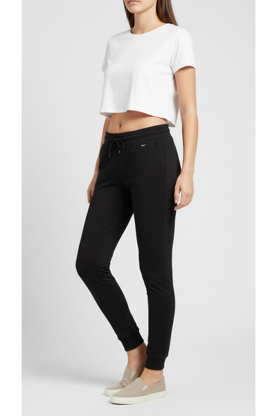 balkonda Φούτερ Βαμβακερό εφαρμοστό Ελαστικό πόδι Μαύρο Unisex