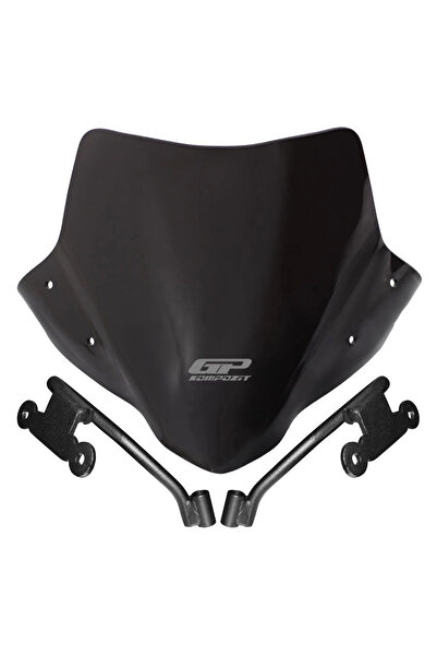 GP KOMPOZİT Honda CB500 Hornet 2024-2025 Uyumlu Ön Cam Siyah 28 cm
