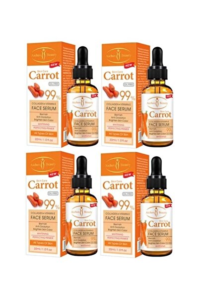 Aichun Beauty مجموعة سيروم للوجه مع كولاجين الجزر وفيتامين E، 4 زجاجات، 30 مل