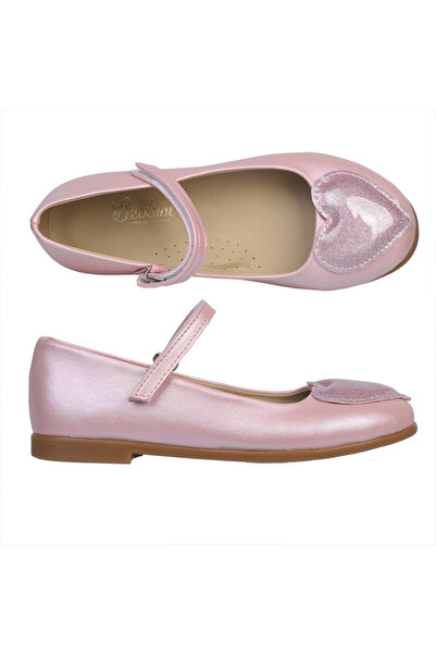 Bebbini Pia-Özel Gün Pembe Işıltılı Kalpli Kız Çocuk Vegan Babet