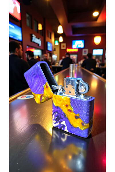 precious El Yapımı Stabilize Dişbudak Ağacı & Epoksi Benzinli Çakmak – Ömür B...