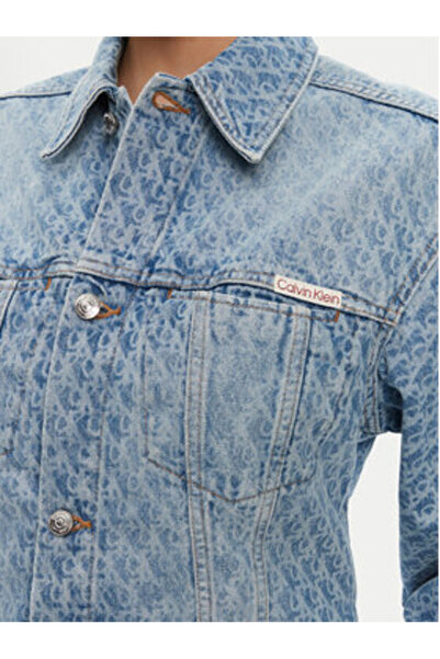 Calvin Klein Jeans Jachetă din denim pentru femei LV047C782G multicoloră