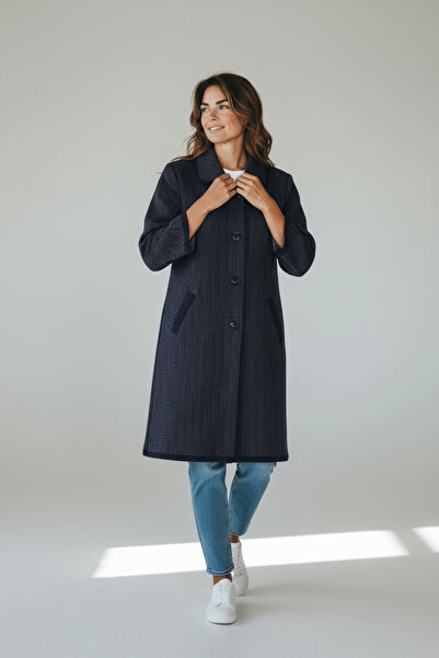 ECE GİYİM Women's Buttoned Front Thick Knit Cardigan with Pocket and Collar