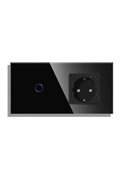 Bingoelec Intrerupator 4M (2+2M) 1 buton intrerupator WI-FI + RF fara nul cu priza Shuko Smart WI-FI 16A cu ra