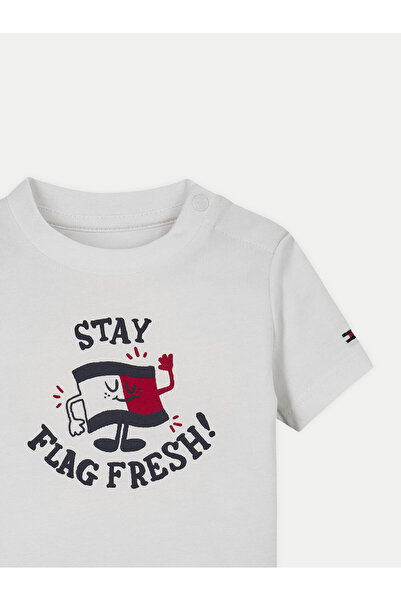 Tommy Hilfiger Tricou băieți KN0KN01964 Alb