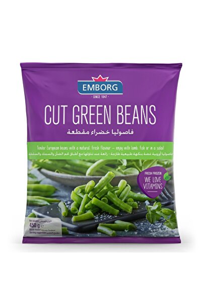 Emborg فاصوليا خضراء مقطعة 450 جرام عبوة من 12 قطعة
