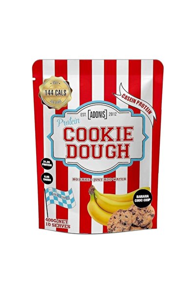 Adonis Gear Protein Cookie Dough, Banana Choc Chip, 400 Gm, Premium Casein Protein