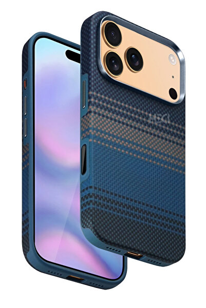 Fuchsia Apple iPhone 17 Pro Max HBC-377 Kevlar Slim Magsafe Kapak - Ay Doğumu