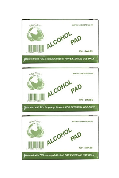 WeCare مسحة طبية قبل الحقن 100 قطعة 3 حبه