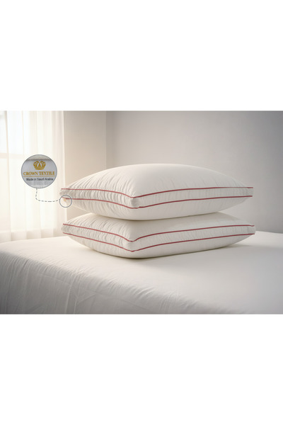 Crown Textile (2 pieces) Pillow with two lines of attractive edges - 1400 gra...