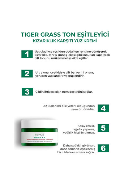 SİNOZ Repair Set 2 in 1 – Pure Cica Tiger Grass Tone Equalizing Cream & Pure Cica Cream