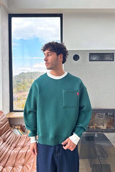 Flaw Wear Φούτερ με λεπτομέρεια μπροστινής τσέπης Πράσινο