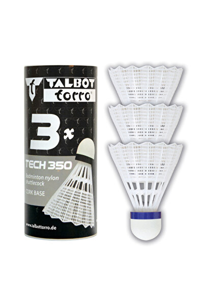 Other TALBOT TORRO Tech 350 Medium Badminton Shuttlecocks 3 pcs - White