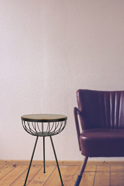 Begüsa Alnira Sehpa Siyah Ceviz Ahşap