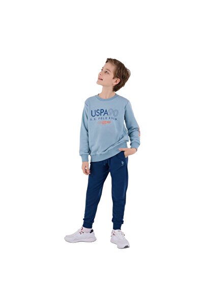 U.S. Polo Assn. 4-15 سنة مرخصة من Us Polo Assn للأولاد - أزرق
