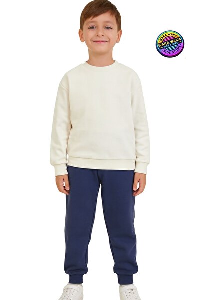 ww waka waka kids store Unisex Children's Basic Colored Sweatpants Cotton Comfortable Cut Jogger Model