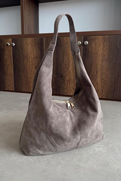 nope21shoess حقيبة ريكس مينك من جلد الغزال الأصلي