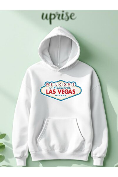 Vordevia سويت شيرت كبير الحجم مصنوع من القطن المطبوع بثلاث خيوط من لاس فيغاس