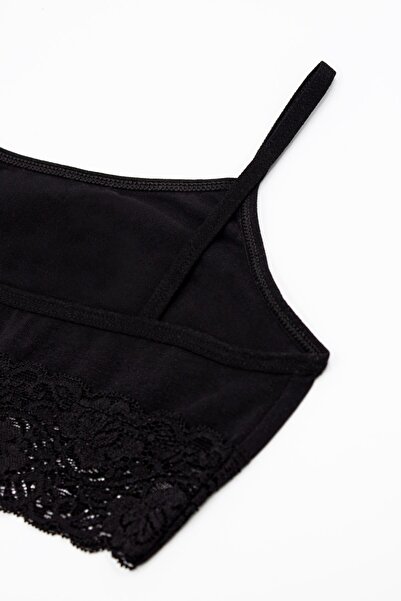 Öts Girl's Bustier 3-Piece with String Straps Without Pads (96% Cotton - 4% Elastane)