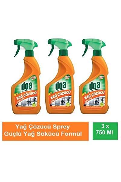 Doa Yağ Çözücü Sprey 750 ML Vegan x 3 Adet