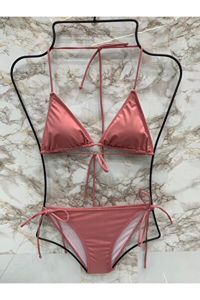 VAJESTO Women's Lycra Side Tie Halter Neck Stylish Drawstring Triangle Bikini...