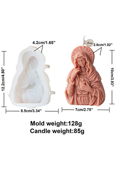 Choice قالب شمع سيليكون للسيدة العذراء مريم، قالب ملاك للسيدة العذراء مريم، قالب صب الراتنج لصنع العطور
