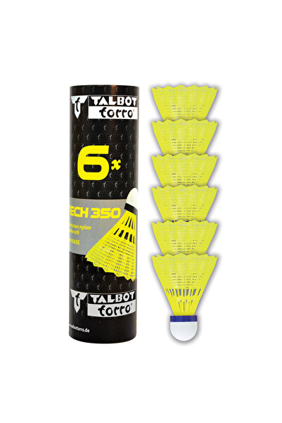 Other TALBOT TORRO Tech 350 Medium Badminton Shuttlecocks 6 pcs - Yellow
