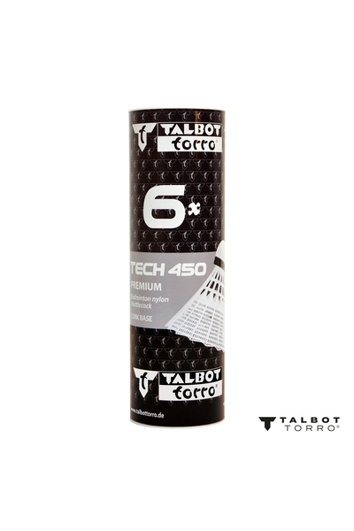 Other TALBOT TORRO Tech 450 Slow Badminton Shuttlecocks 6 pcs - White