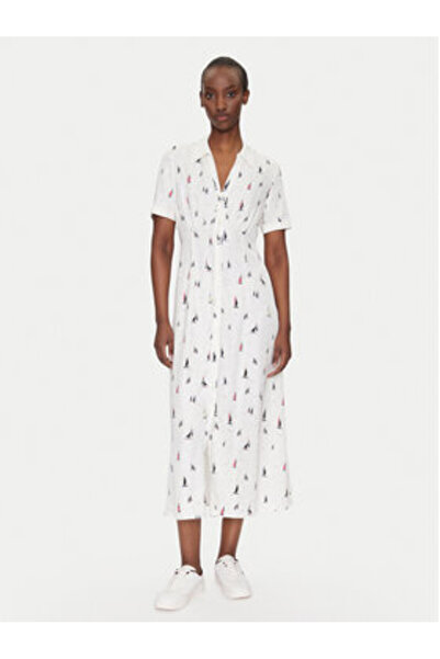 Tommy Hilfiger Rochie tip cămașă pentru femei WW0WW44668 Multicoloră