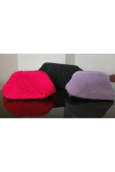 EL İŞİ 25cm_15 cm Black Burslu Wicker Bag