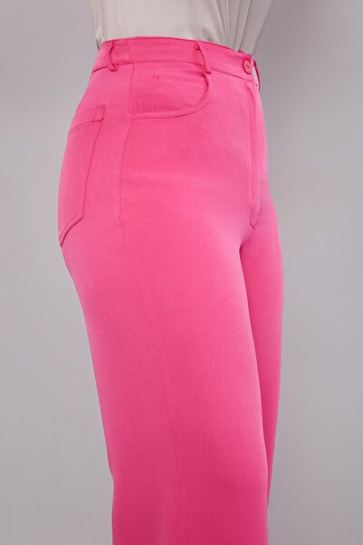 Levidor Fuşya Cepli Pantolon