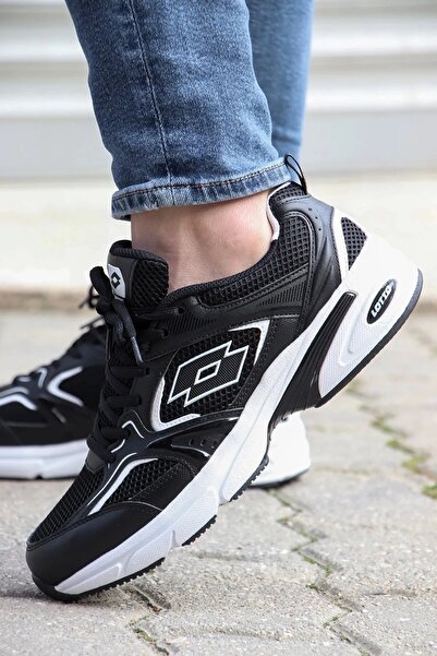 Lotto Erkek Yürüyüş Ve Koşu Ayakkabsı - Siyah Beyaz