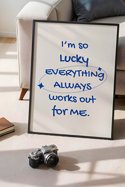 Basquiart Poster cu ramă neagră din seria Lucky You, decor de perete nr:29