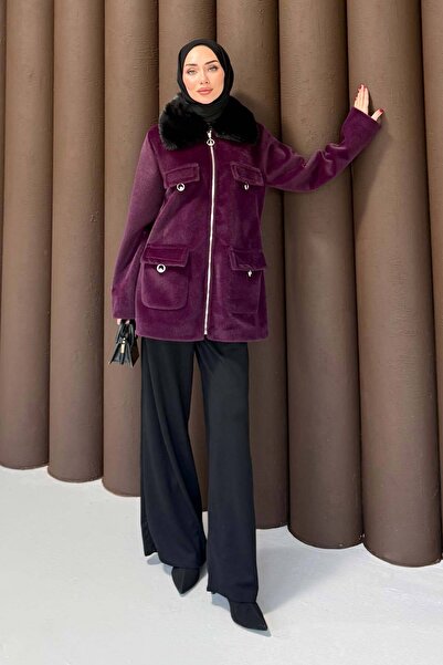 Melike Tatar Γούνινο κοντό παλτό 32-2501