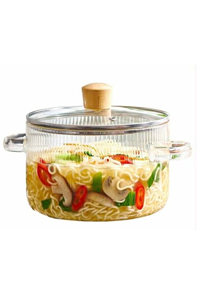 GIA'S WORLD Heat-Resistant Glass Pot, 3.5L Capacity with Ergonomic Handle