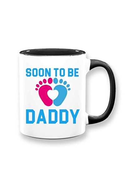 OEM Personalized mug for future father with message: 'Soon to be daddy', Model 1, Betaprint, white with