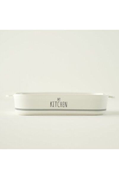 Bella Maison My Kitchen Porcelain Oven Dish Large Size White (34.5X21.8X6.2 cm)