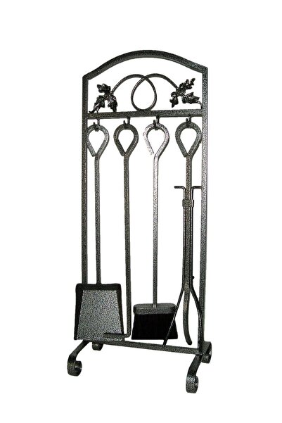 Selgot Set 4 scule pentru șemineu cu suport inclus