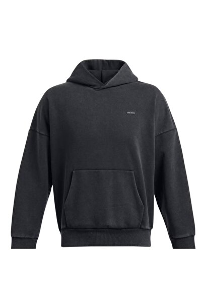 Under Armour Hanorac UA Icon Fleece Washed OS pentru bărbați, negru, mărimea S
