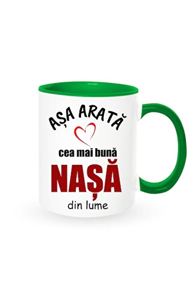 OEM Cană personalizată pentru nașă cu mesajul: „Așa arată cea mai bună nașă d...