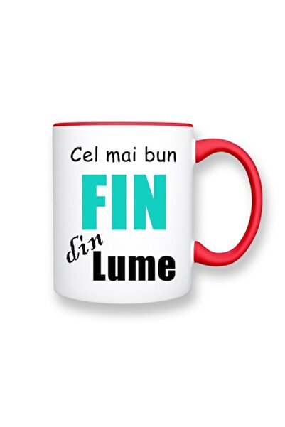 OEM Personalized mug for Godson with message: 'The best godson in the world', Blue model, Betaprint, whi