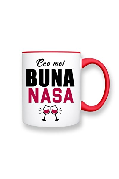 OEM Cană personalizată pentru nașă cu textul: „Cea mai bună nașă”